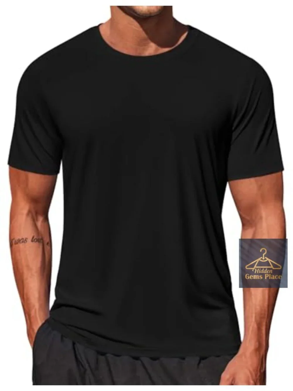 Men's UPF 50+ Rash Guard Shirt Quick Dry Short Sleeve Sun Protection Swim Tee